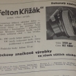 Reklama z ryb��sk�ho v�stn�ku (CZ) z roku 1937 na navij�k FELTON