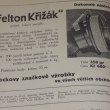 Reklama z rybskho vstnku (CZ) z roku 1937 na navijk FELTON